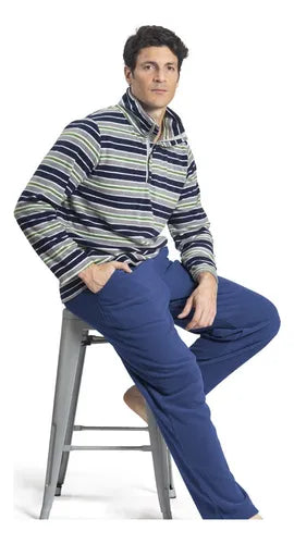 Pijama Micropolar Con Cierre Elegante