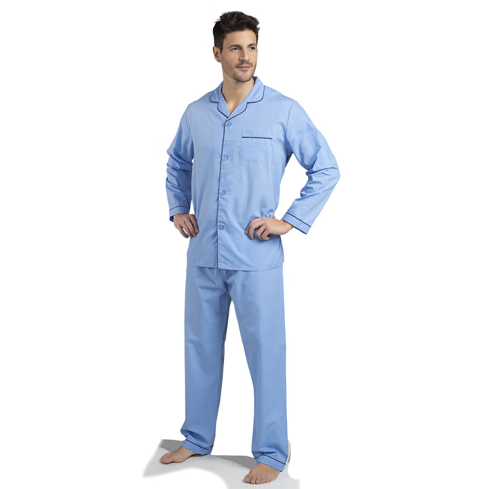 Pijama Popelina Camisero Con Botones