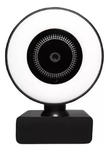 Cámara Web, Anular, 1080p, Luz Led, Micrófono, Luz Anular Usb Gira 360