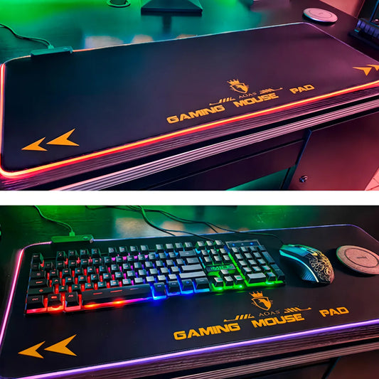 Mouse Pad Gamer Xl Rgb Retroiluminado Aoas S4000 80x30x0.4cm
