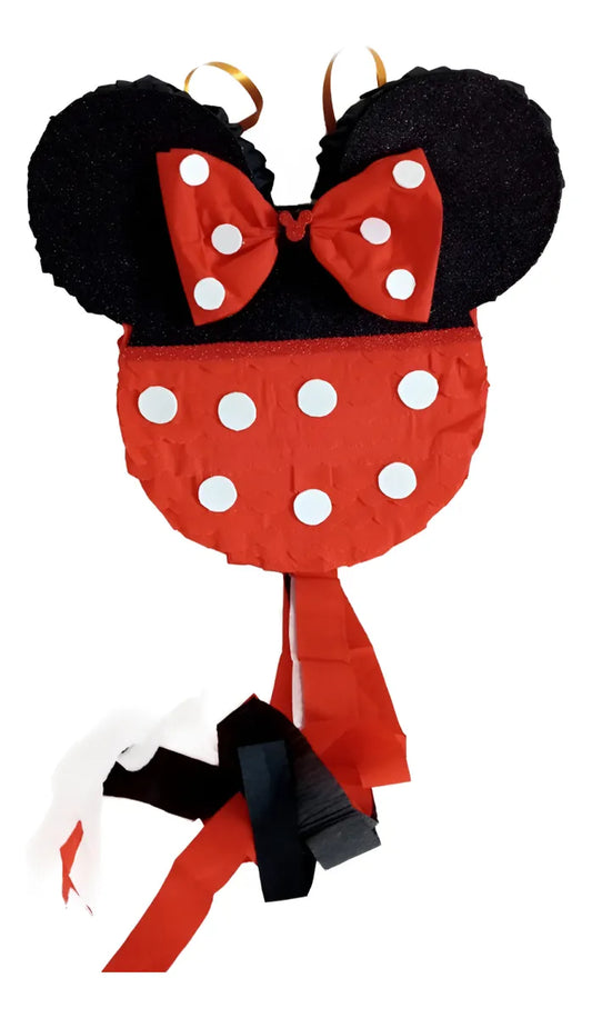 Piñata De Figura Minnie Coqueta Roja Muy Hermosa