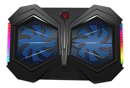 Notebook Cooler Pad Yl-017 Altura Ajustable Negro Rgb