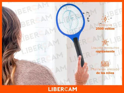 Raqueta Mata Moscas Electrico Recargable Matamosquito Zancudos
