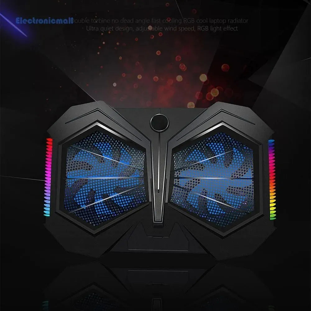 Notebook Cooler Pad Yl-017 Altura Ajustable Negro Rgb