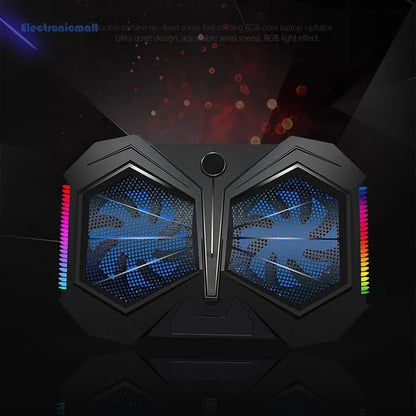 Notebook Cooler Pad Yl-017 Altura Ajustable Negro Rgb
