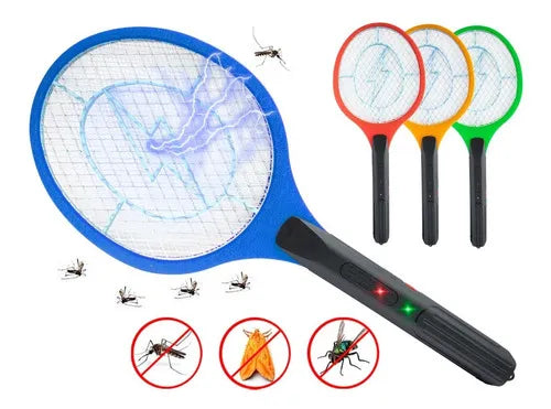 Raqueta Mata Moscas Electrico Recargable Matamosquito Zancudos