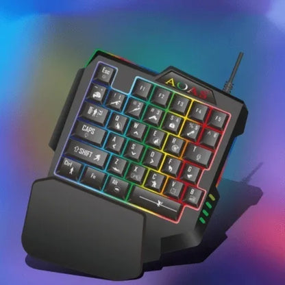 Mini Teclado Gamer Retroiluminado Aoas / Teclado Negro