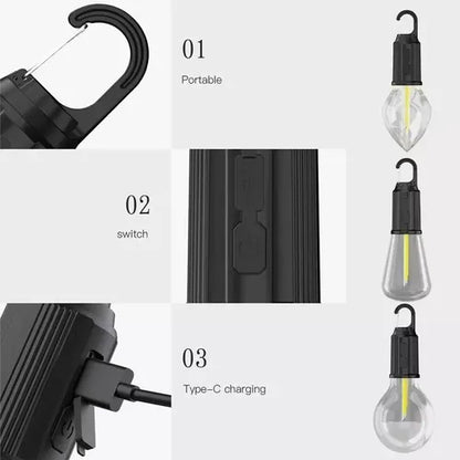 Lámpara foco led recargable camping lamp Usb foco decoracion